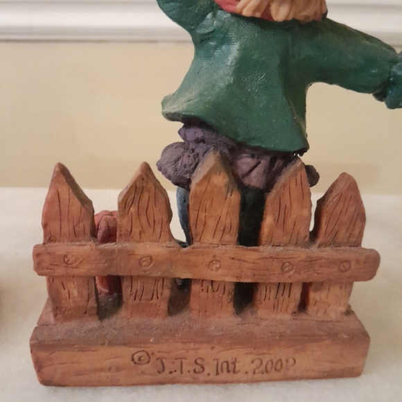 J. T. S. Pair Scarecrow Vintage Resin Figurines - Picture 3 of 9